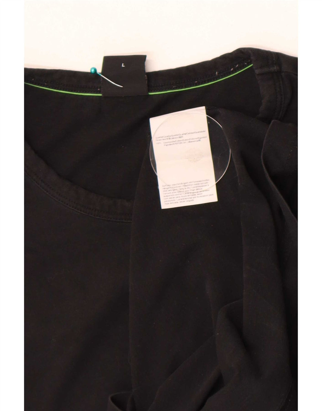 Hugo Boss Herren T-Shirt Top Large Schwarz Baumwolle
