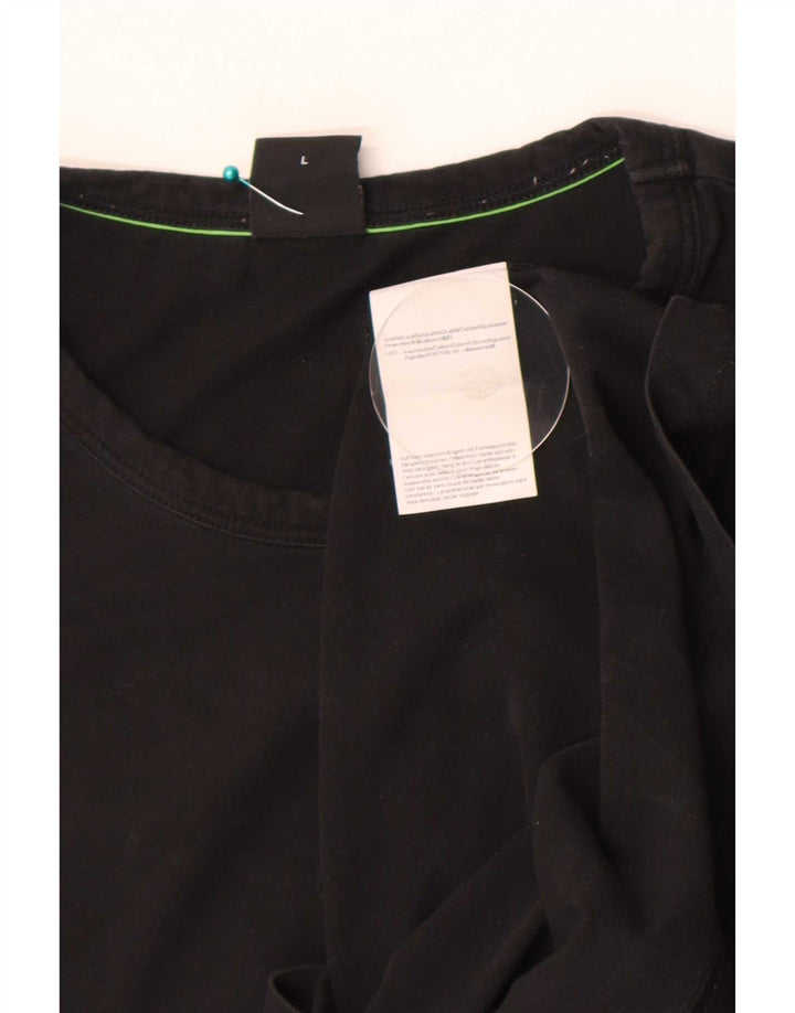 Hugo Boss Herren T-Shirt Top Large Schwarz Baumwolle
