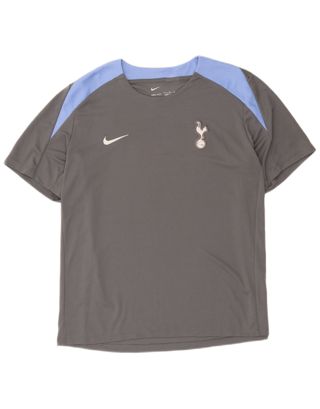 Nike Herren Dri Fit T-Shirt Top XL Graues Colourblock-Polyester