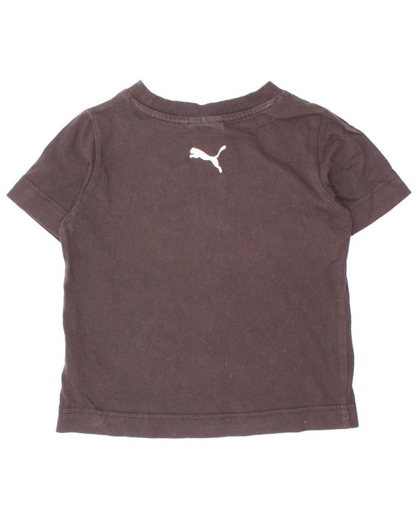 Puma Mädchen Grafik T-Shirt Top 5-6 Jahre Schwarz