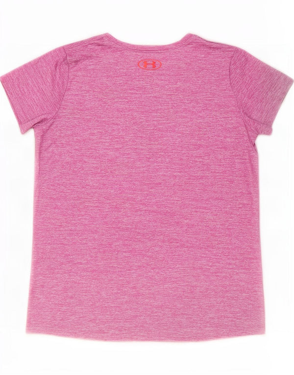 Under Armour Mädchen-T-Shirt mit Grafik, 11–12 Jahre, groß, rosa gefleckt