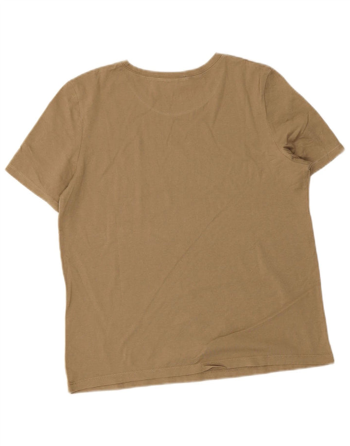 Zara Damen T-Shirt Top UK 10 Small Khaki
