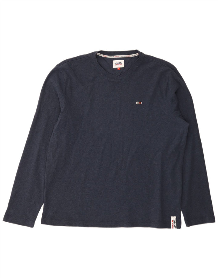 Tommy Hilfiger Herren Top Langarm XL Marineblau Baumwolle