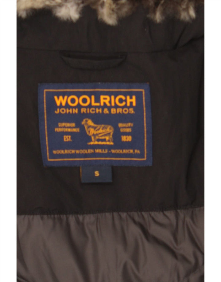 WOOLRICH Womens Padded Coat UK 10 Small Black Polyester Vintage Woolrich and Second-Hand Woolrich from Messina Hembry 