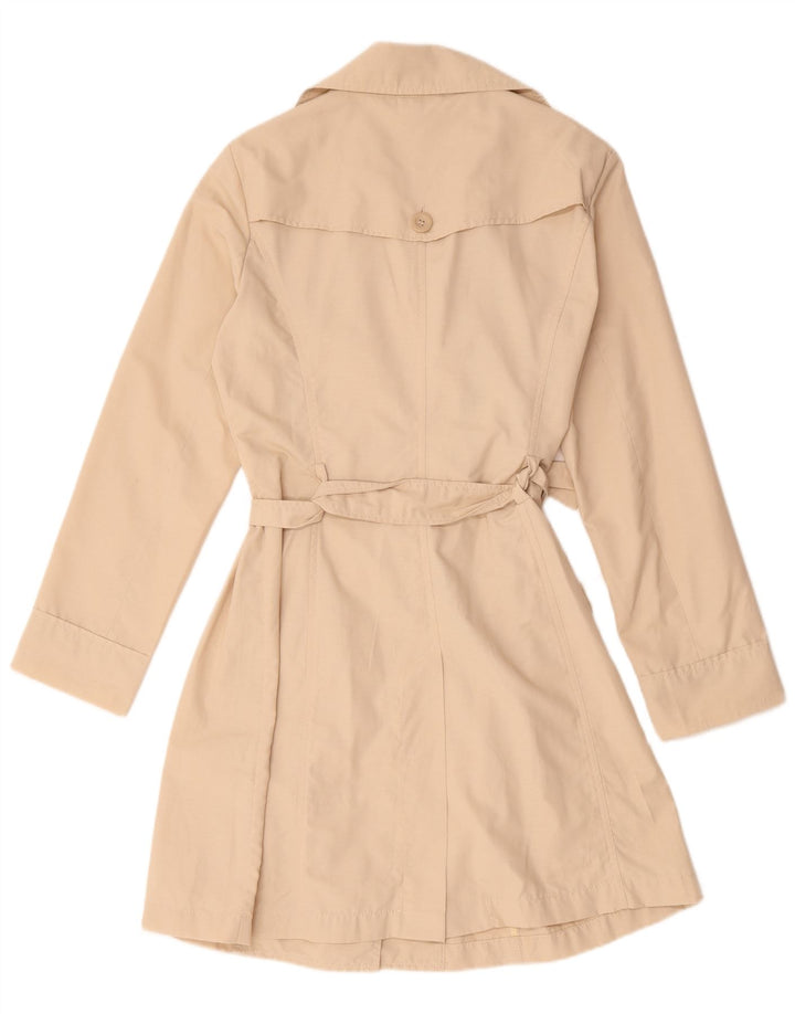 Sisley Damen Trenchcoat IT 46 Large Beige Baumwolle