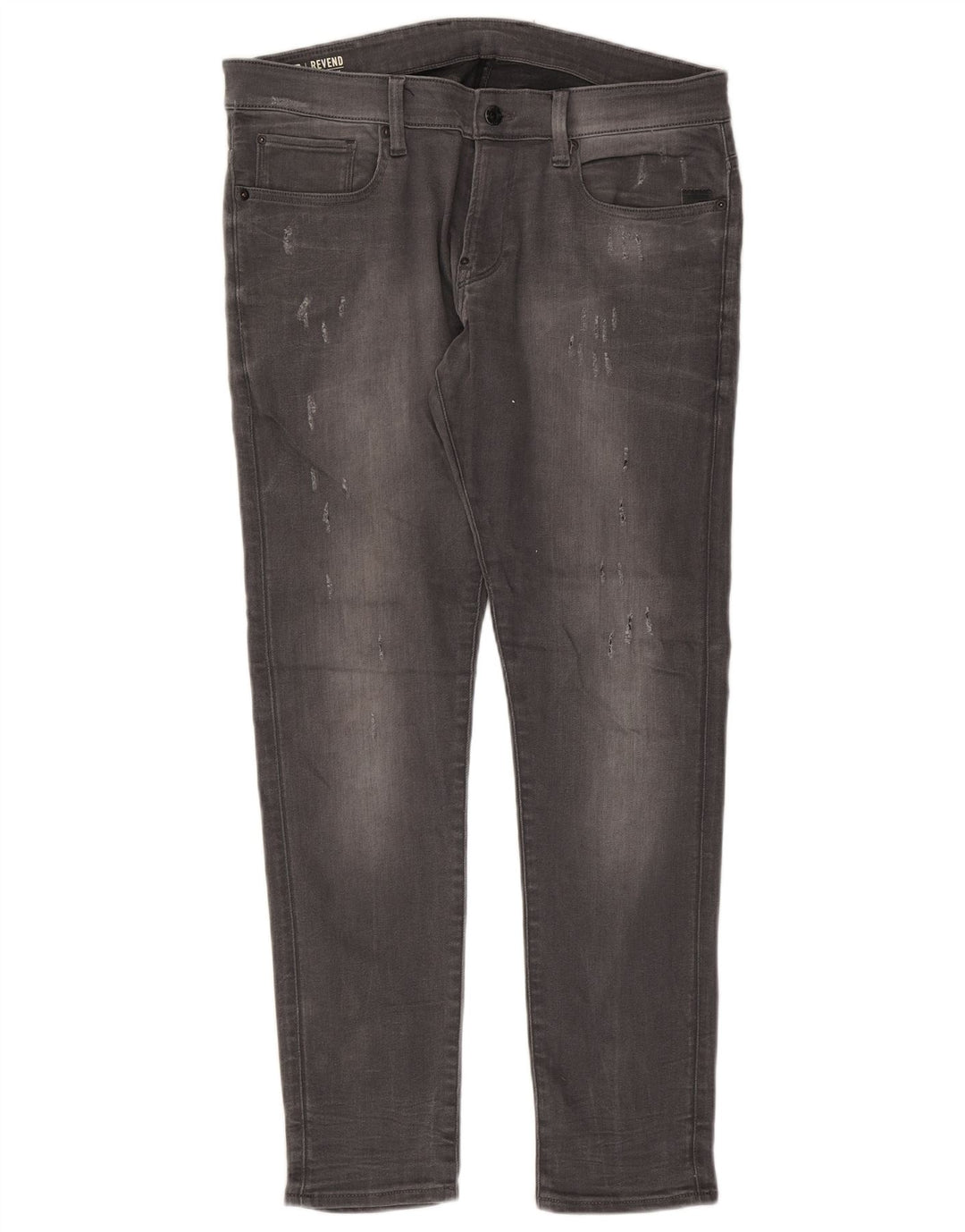G-Star Herren Distressed Super Slim Jeans W36 L32 Graue Baumwolle