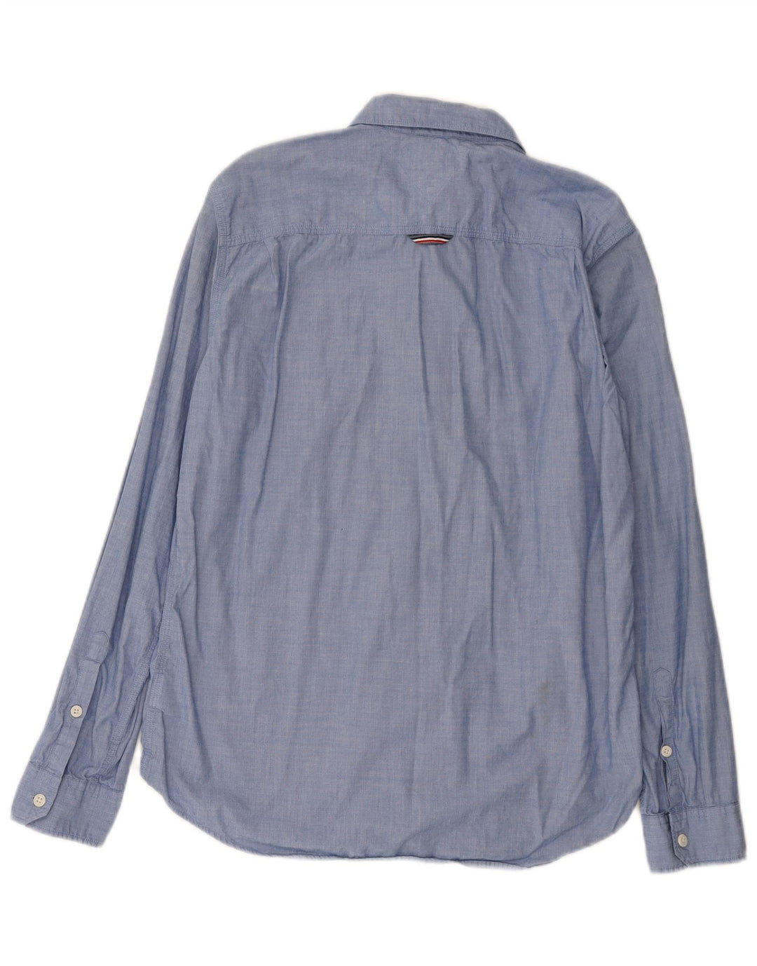 Tommy Hilfiger Herren-Hemd mit normaler Passform, große blaue Baumwolle