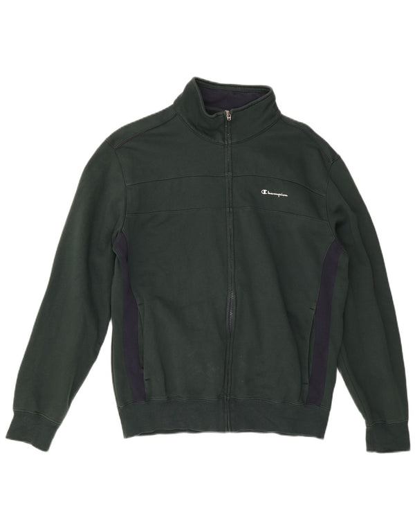 CHAMPION Damen-Trainingsanzug-Top-Jacke UK 22 3XL Grüner Farbblock