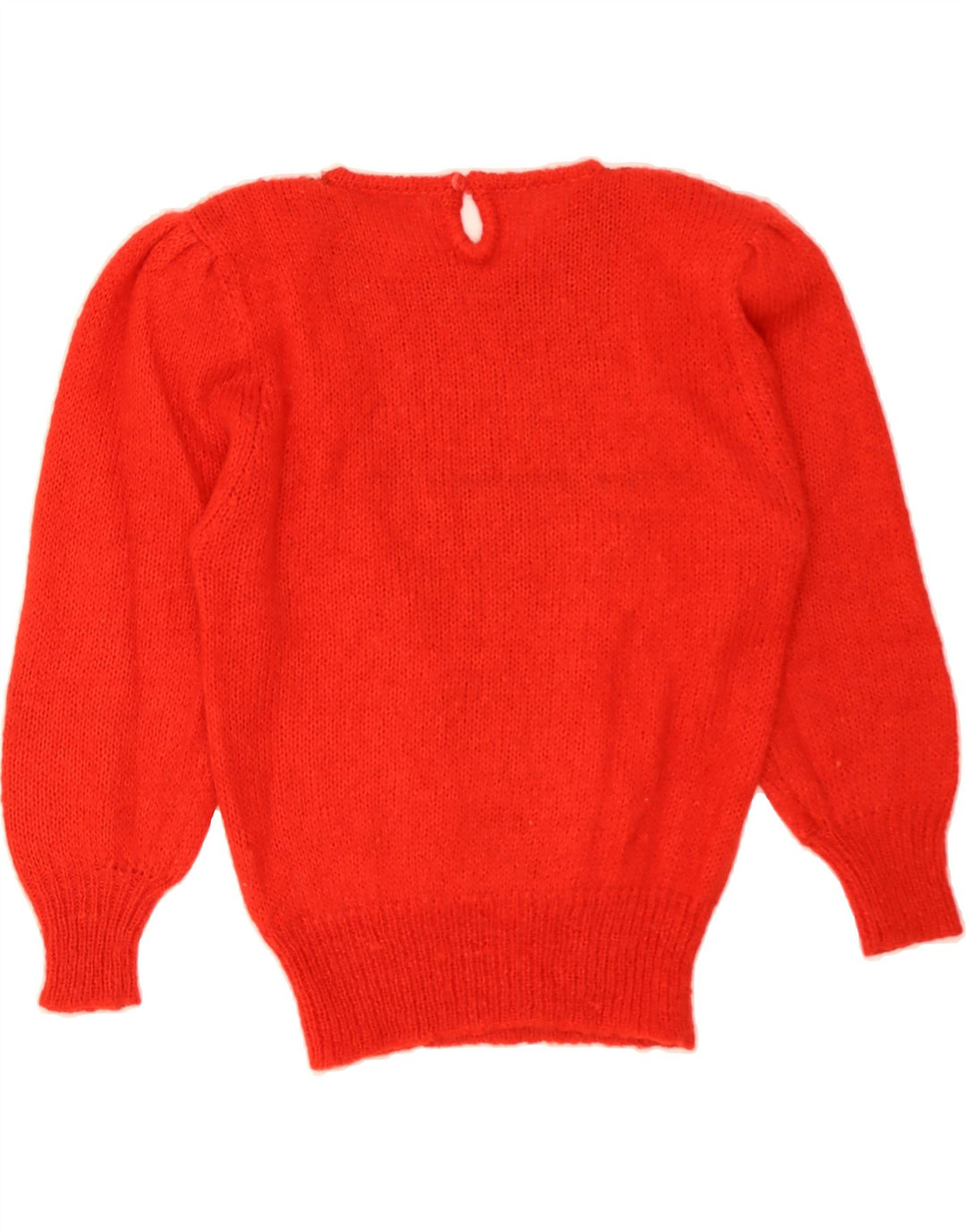 VINTAGE Womens Boat Neck Jumper Sweater EU 36 Small Red Viscose Vintage Vintage and Second-Hand Vintage from Messina Hembry 