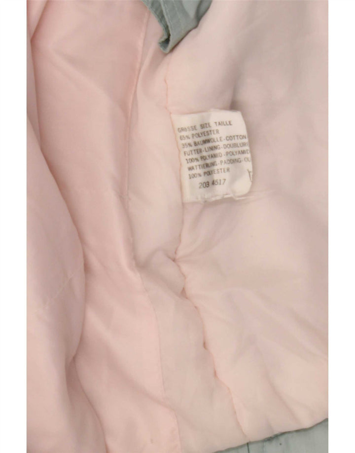 Vintage Damen Übergroße Skijacke EU 40 Mittelgrüner Farbblock