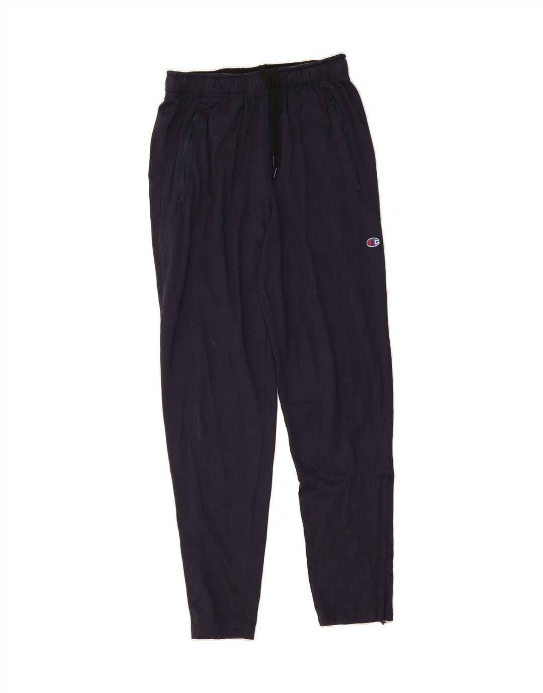 CHAMPION Mens Tracksuit Trousers Small Navy Blue Polyester Vintage Champion and Second-Hand Champion from Messina Hembry 