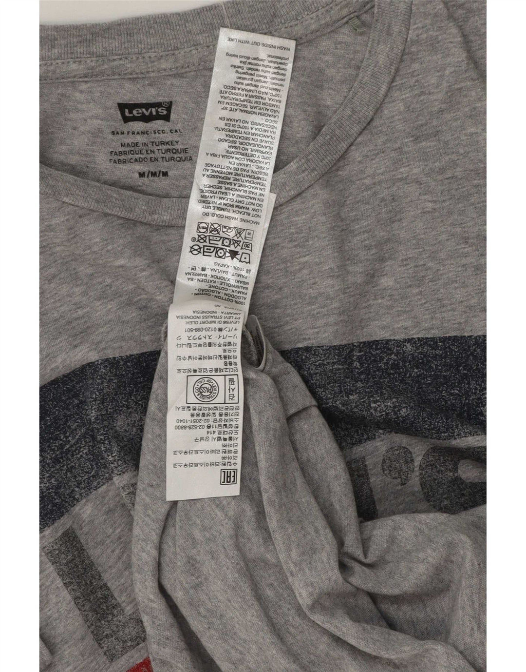 Levi's Herren-T-Shirt mit Grafik, mittelgrau gesprenkelte Baumwolle