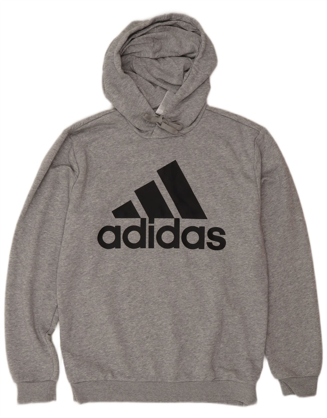ADIDAS Herren Graphic Hoodie Pullover Kleine graue Baumwolle