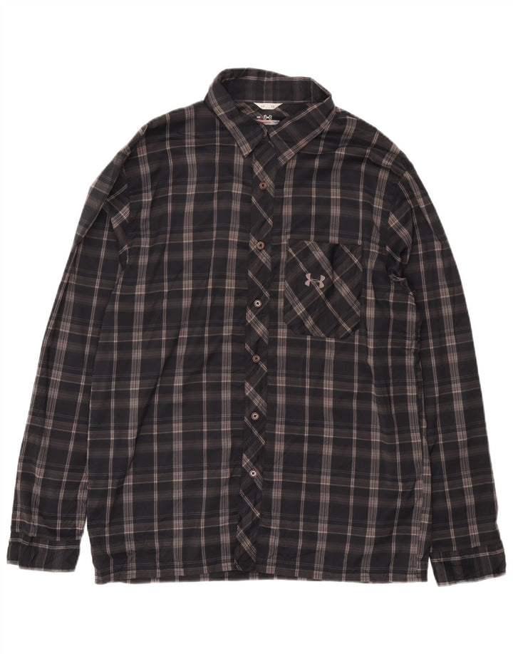 Under Armour Herren Allseason Gear Shirt, großes, grau kariertes Polyester
