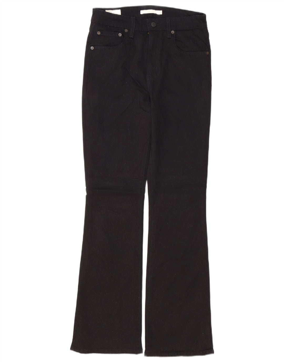 LEVI'S Damen 725 Bootcut-Jeans mit hohem Bund, W28, L30, schwarze Baumwolle