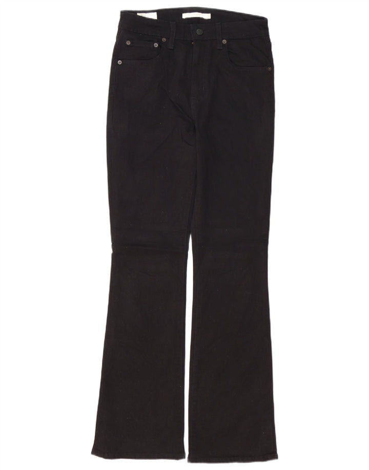 LEVI'S Damen 725 Bootcut-Jeans mit hohem Bund, W28, L30, schwarze Baumwolle