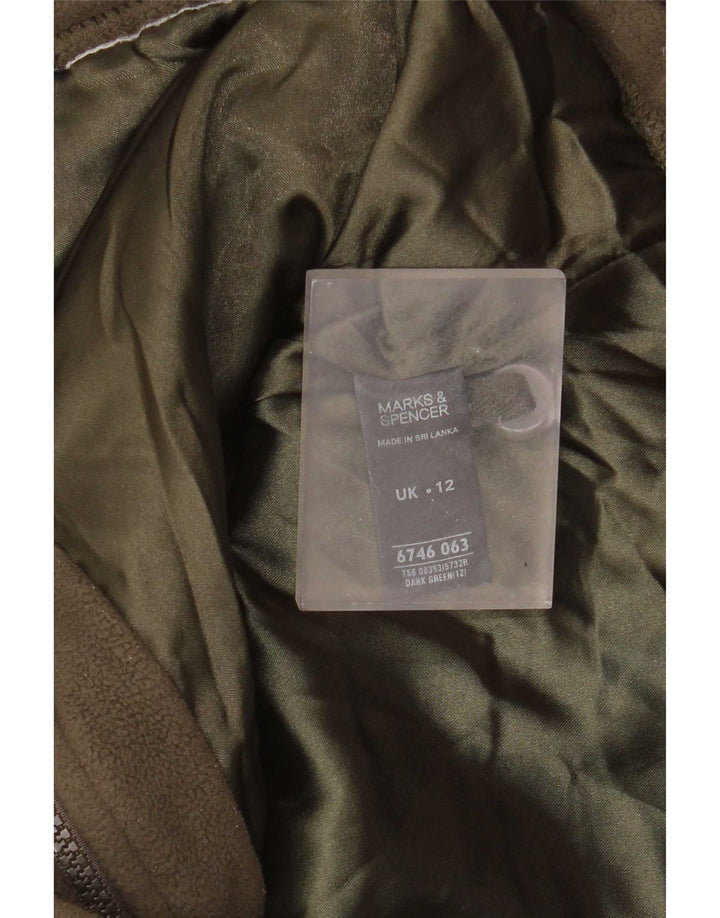 Marks & Spencer Damen Fleecejacke UK 12 Mittelgrünes Polyester