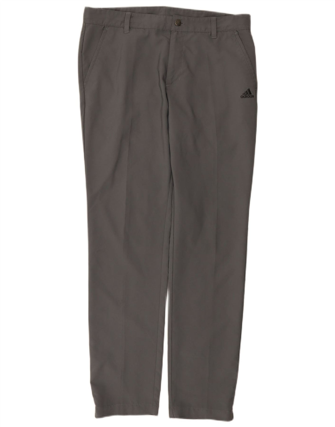 Adidas Herren Slim Chino Hose W32 L32 Grau Polyester