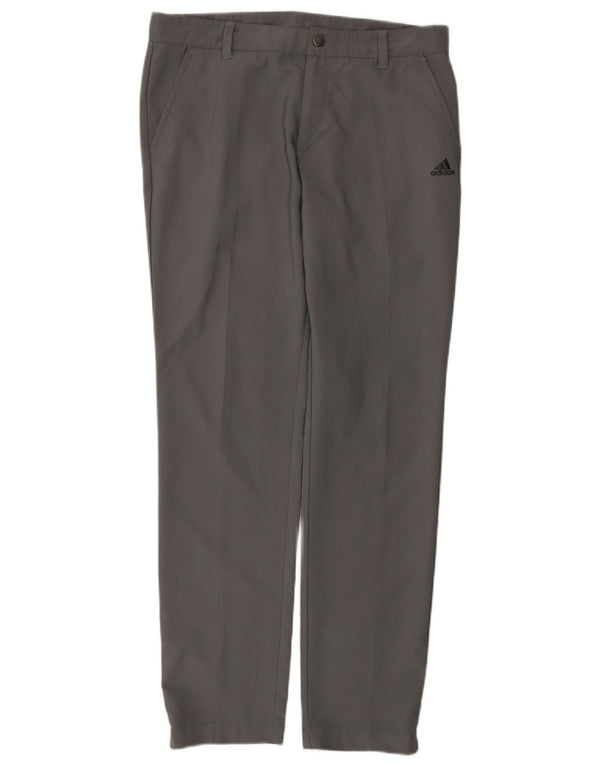 Adidas Herren Slim Chino Hose W32 L32 Grau Polyester