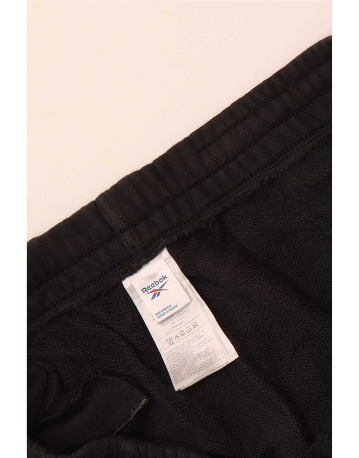 Reebok Herren-Trainingshose, Jogginghose, Größe L, Schwarz, Baumwolle