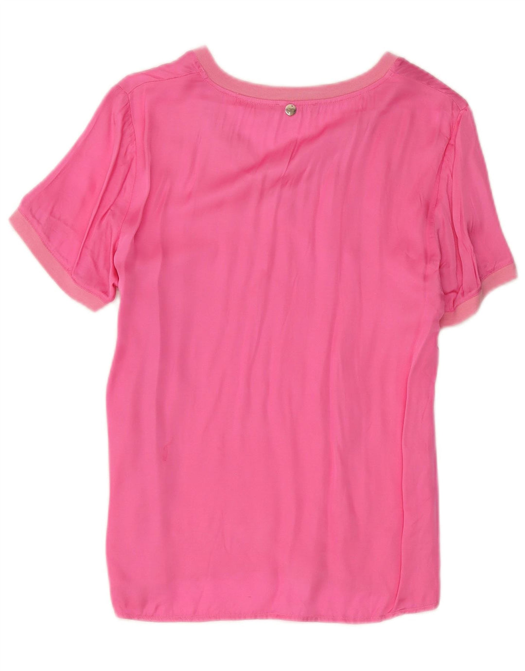 Liu Jo Damen Blusenoberteil UK 10 Small Rosa Baumwolle