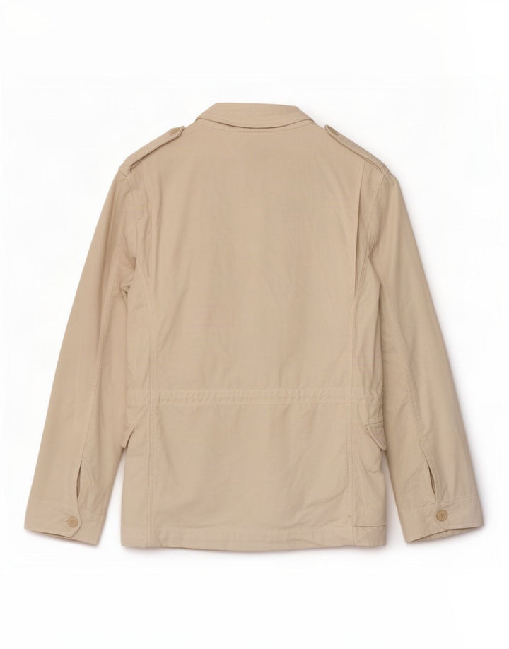 Zara Herren Utility Jacke UK 36 Small Beige Baumwolle