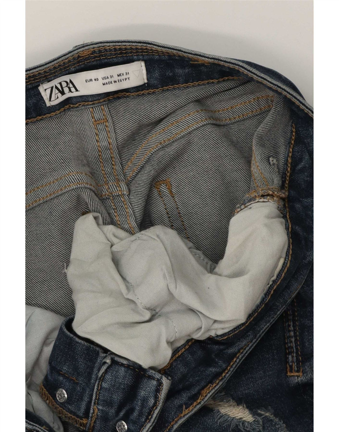 Zara Herren Distressed Skinny Jeans EU 40 Mittel W31 L30 Blau