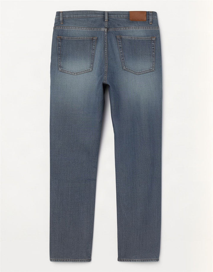 Calvin Klein Herren Straight Jeans W32 L30 Blaue Baumwolle