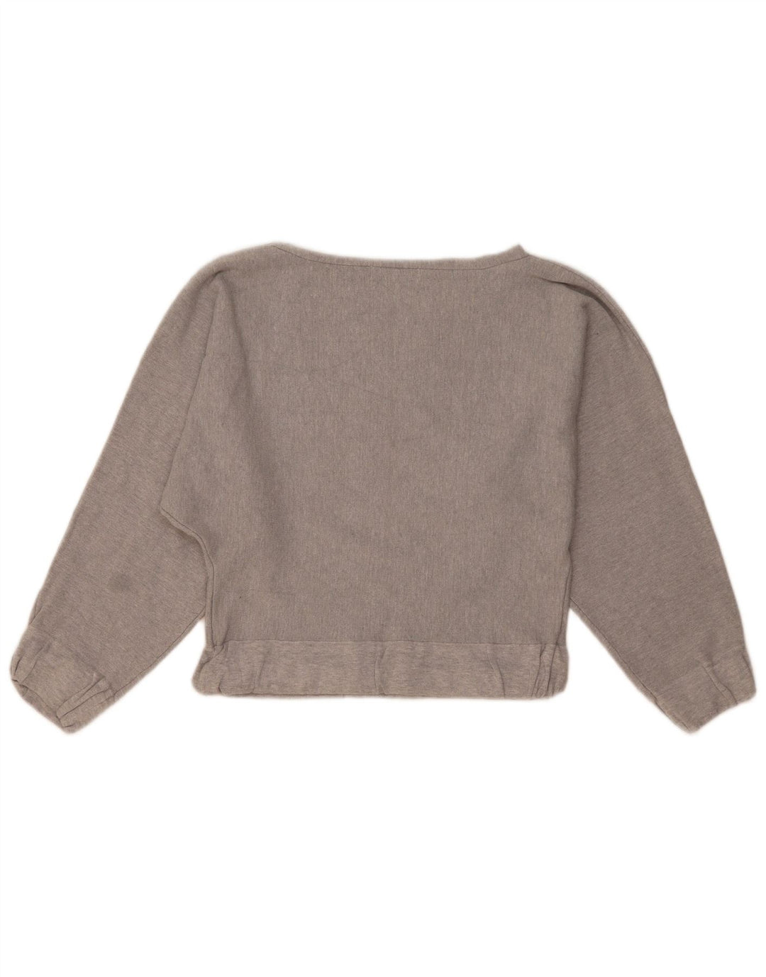 Zara Damen Crop Sweatshirt Pullover UK 14 Mittelgraue Viskose