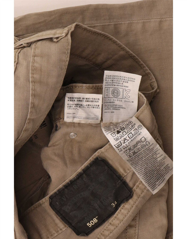 Levi's Herren 508 Denim Shorts W34 Large Beige Baumwolle