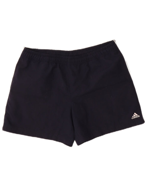 Adidas Damen Sportshorts UK 8 Small Marineblau Polyester