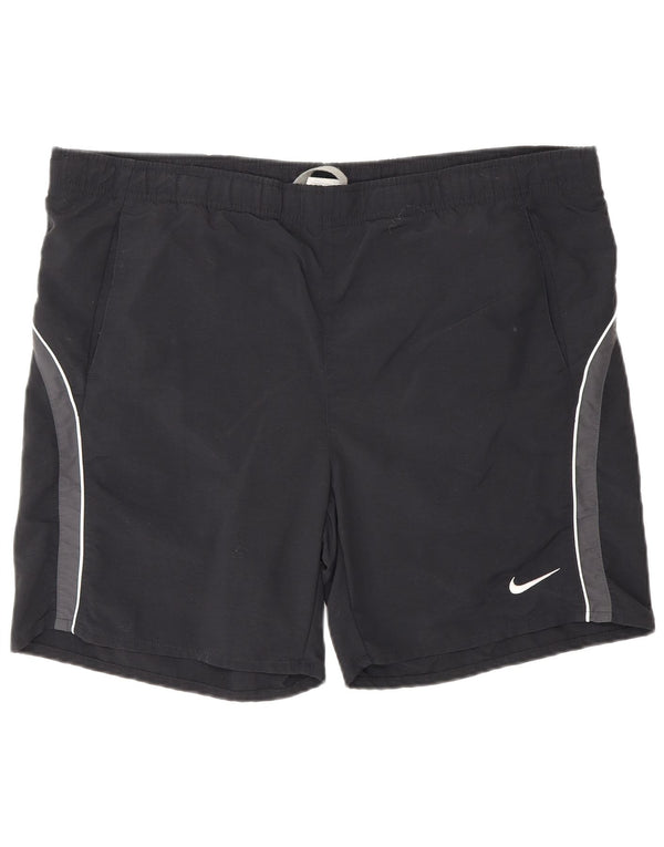 Fila Herren-Badeshorts, groß, schwarzes Colourblock-Nylon
