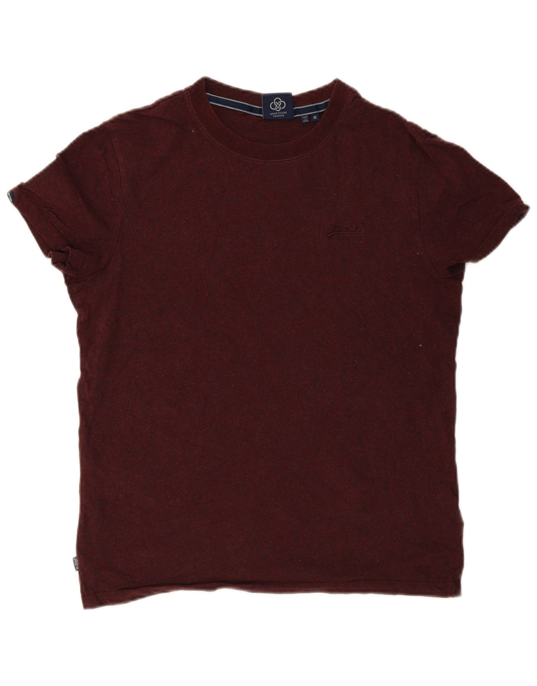 Superdry Herren T-Shirt-Oberteil aus Baumwolle in mittlerer Burgunderfarbe