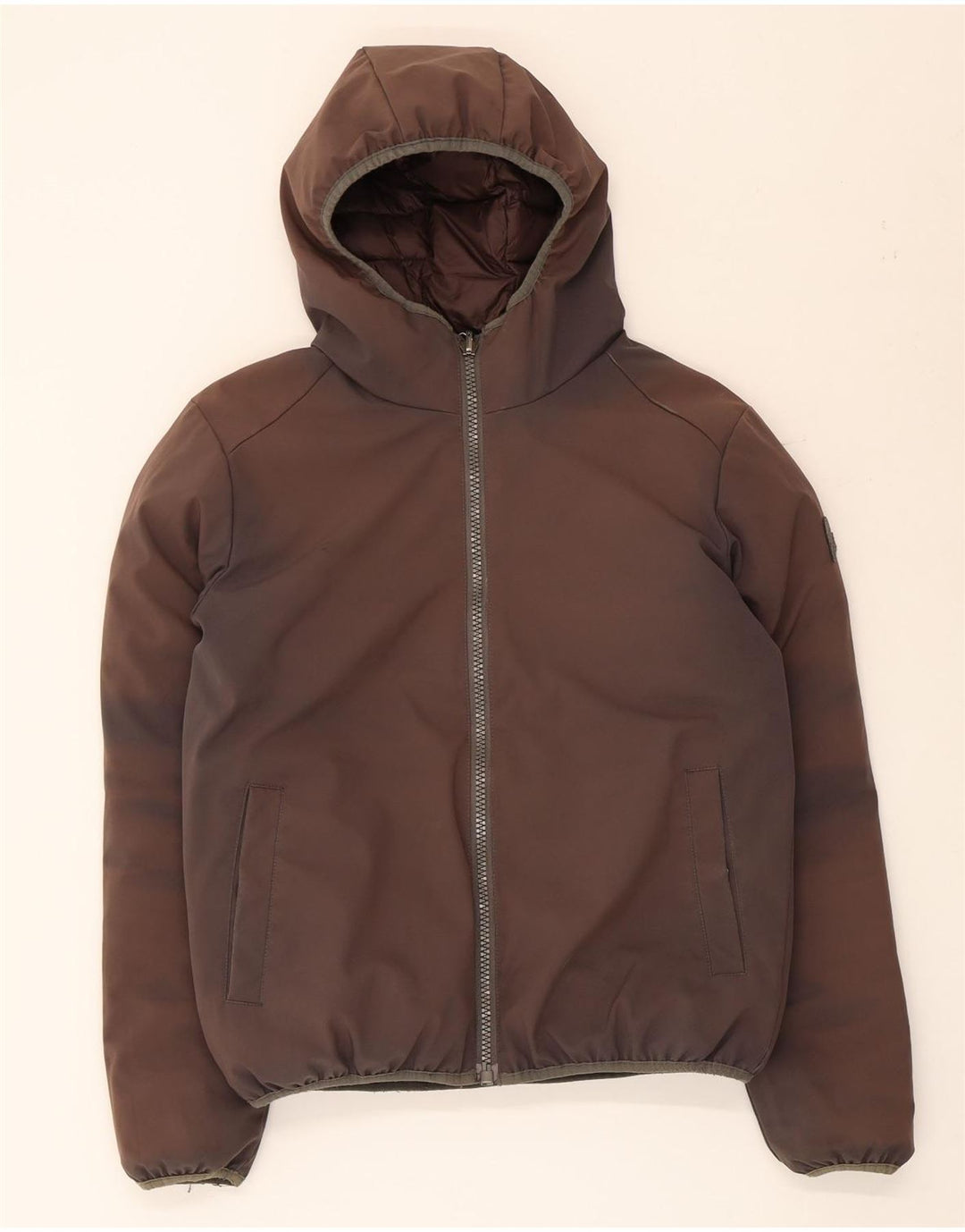 Invicta Herren Kapuzenjacke, wendbar, gepolstert, UK 36, Größe S, braun, Polyester