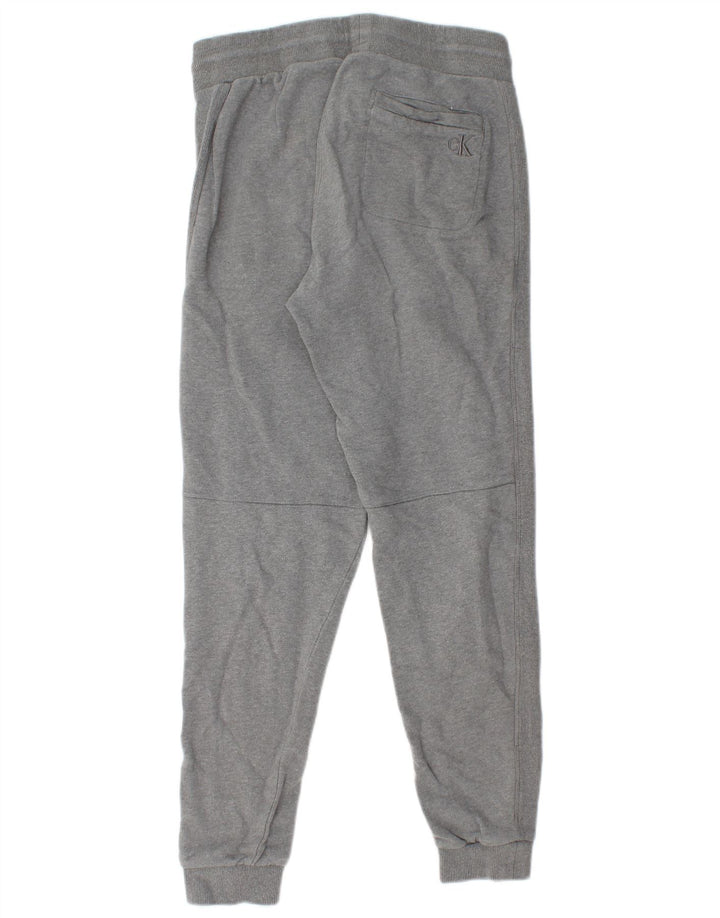 CALVIN KLEIN Herren-Trainingshose, Jogginghose, klein, graue Baumwolle