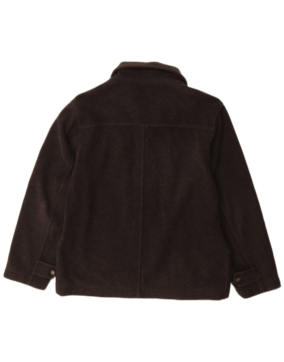 Trussardi Herren Loose Fit Windjacke IT 46 Small Schwarze Wolle