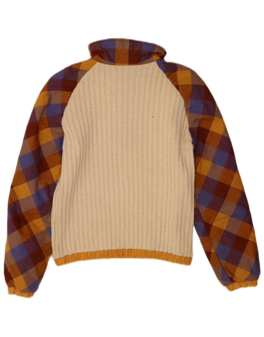 Samas Jungen-Pullover mit Reißverschluss am Kragen, 9–10 Jahre, Beige, Colourblock-Wolle