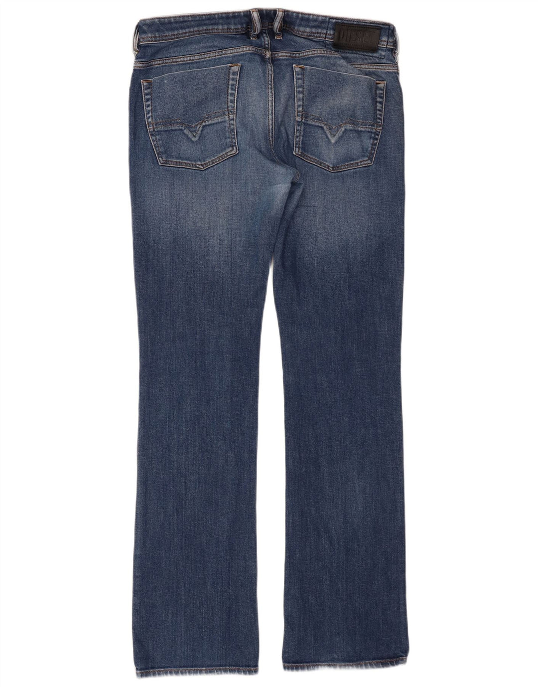 Diesel Herren Bootcut Jeans W34 L34 Blaue Baumwolle