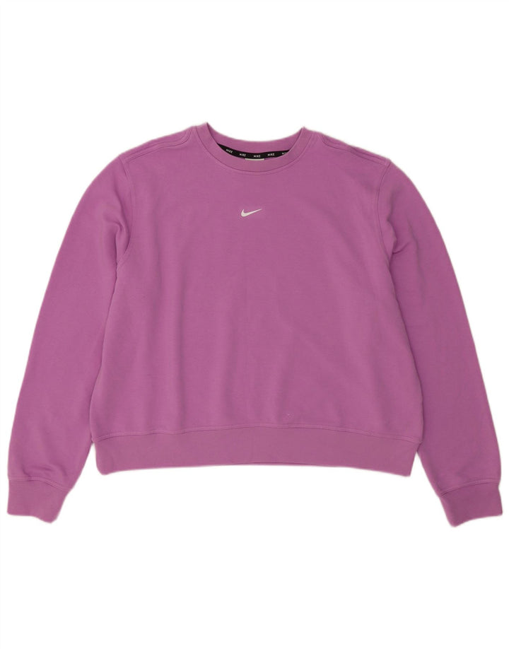 Nike Damen Dri Fit Übergroßer Sweatshirtpullover UK 18 XL Lila Polyester
