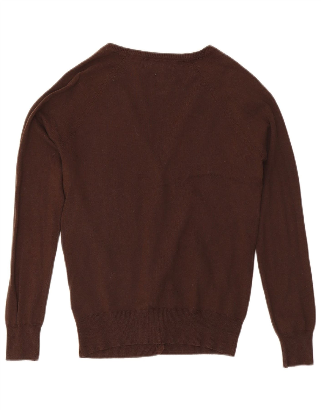 Zara Damen-Cardigan-Pullover UK 12 Mittelbraune Baumwolle