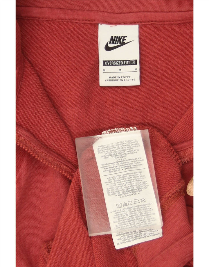 NIKE Womens Oversized Graphic Sweatshirt Jumper UK 14 Medium Maroon Vintage Nike and Second-Hand Nike from Messina Hembry 