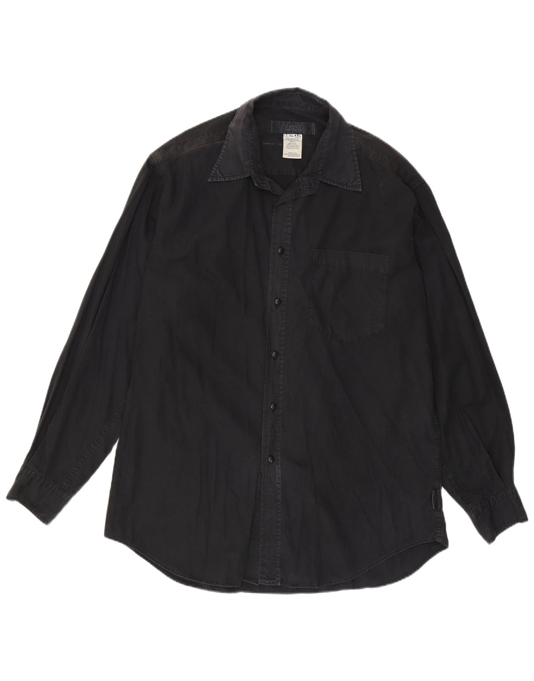 Versace Herrenhemd XL Schwarz Baumwolle