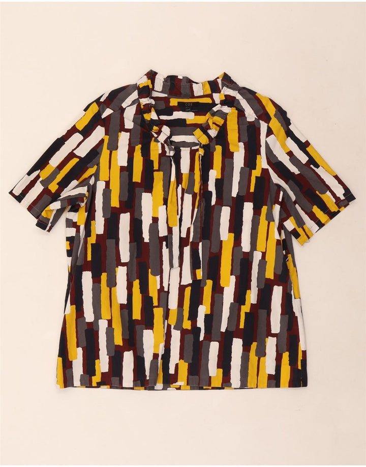 Cos Kurzarm-Hemdbluse für Damen, EU 38, mittelgroß, mehrfarbig, geometrisch