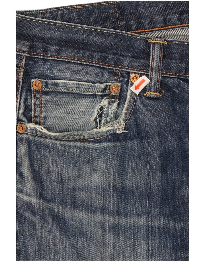 Levi's Herren 501 Distressed Straight Jeans W32 L32 Blaue Baumwolle