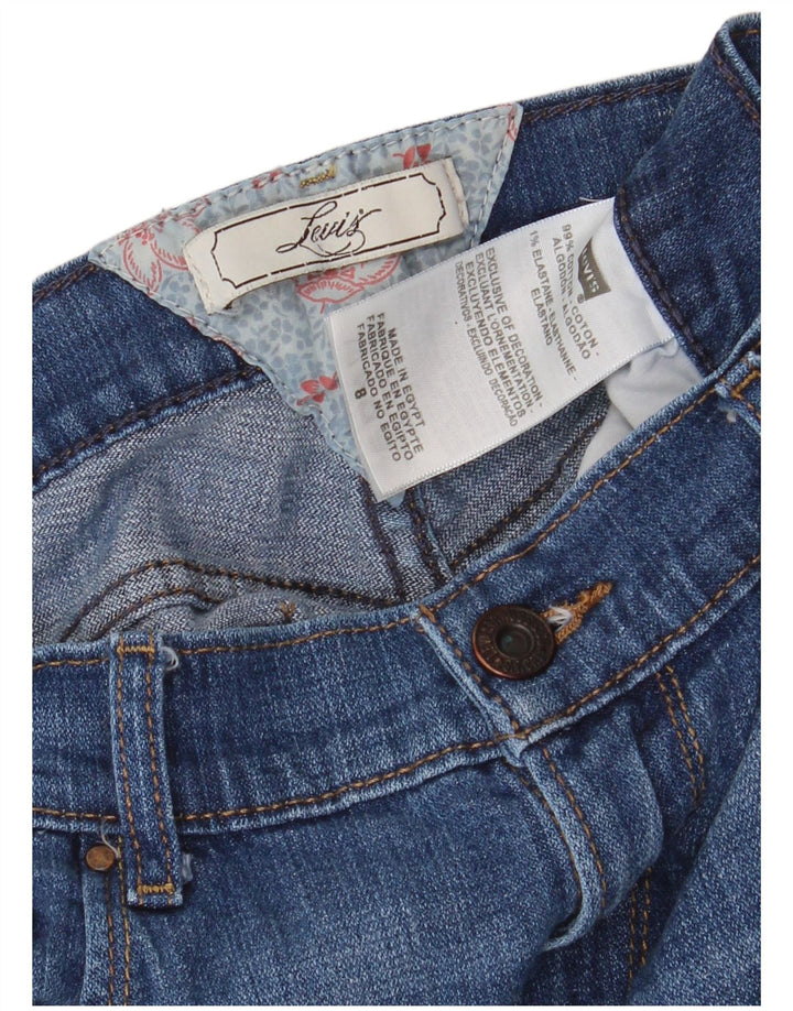LEVI'S Damen Capri-Jeans US 8 Medium W30 L20 Blaue Baumwolle