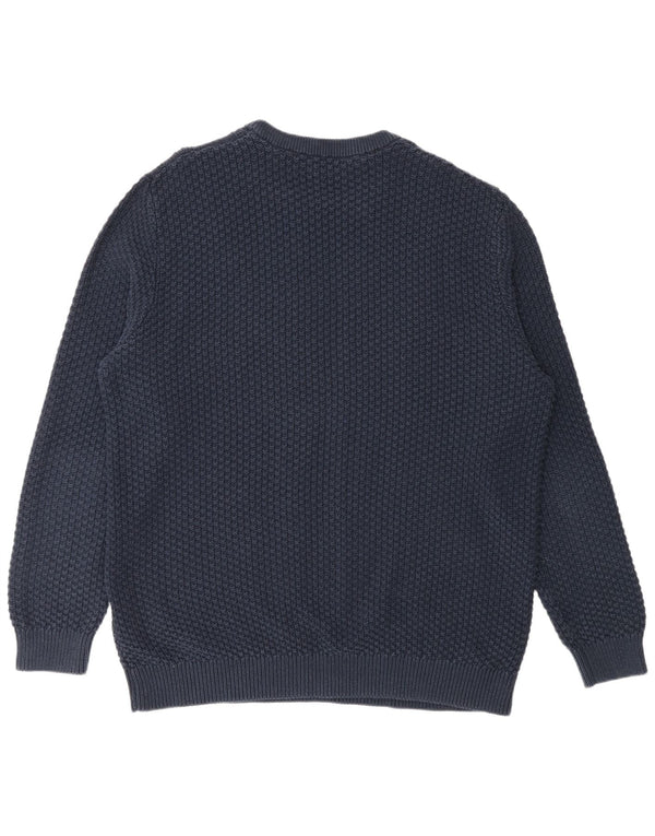 Esprit Herren-Pullover mit Rundhalsausschnitt, 2XL, Marineblau, Baumwolle