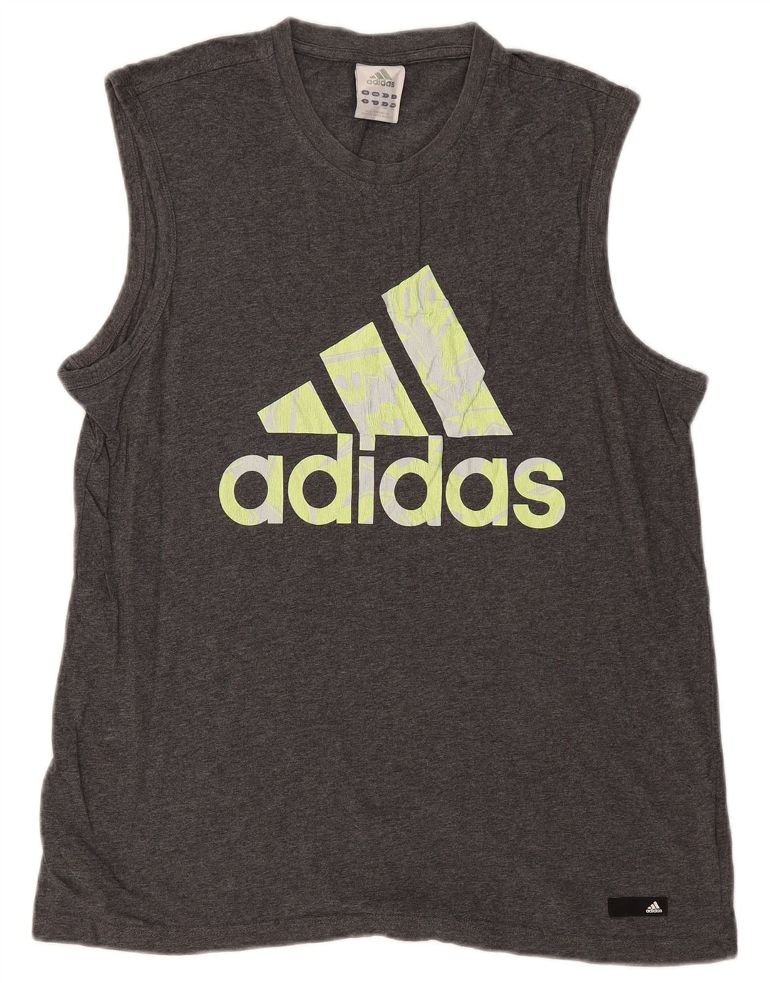 Adidas Herren Graphic Vest Top Große graue Baumwolle