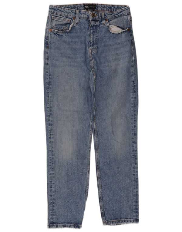 Zara Damen Tapered Jeans EU 38 Small W28 L26 Blau