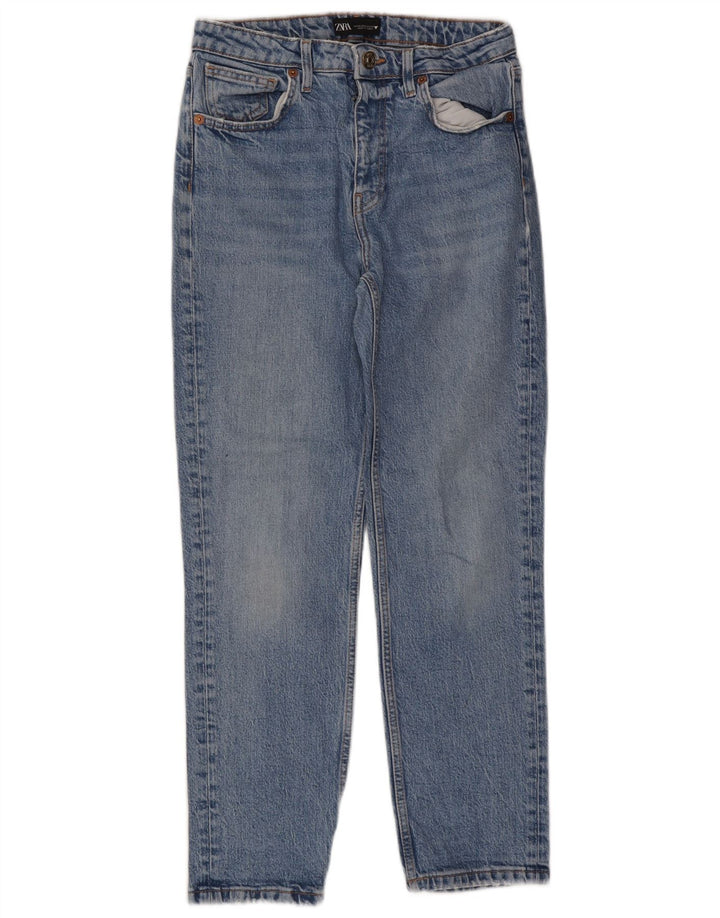 Zara Damen Tapered Jeans EU 38 Small W28 L26 Blau