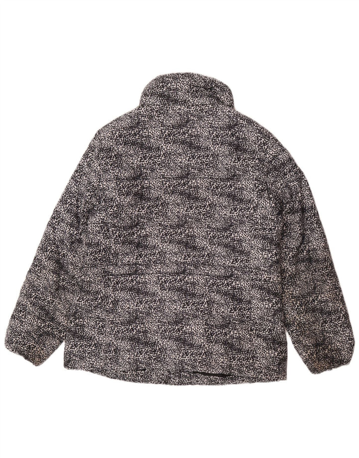 Marks & Spencer Damen Wattierte Jacke UK 14 Large Schwarz gepunktetes Polyester
